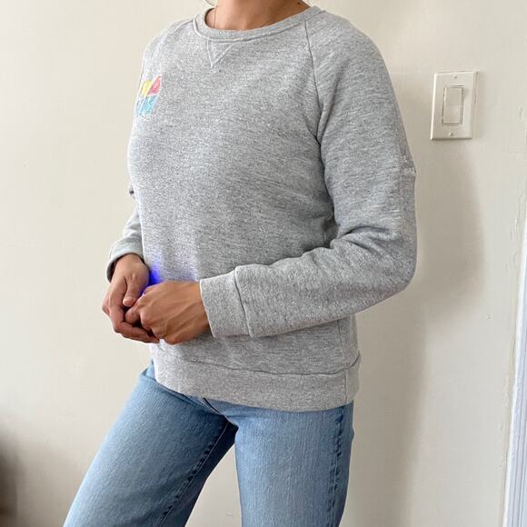 Marine Layer APMM Embroider Logo Heather Gray Pullover Sweatshirt Women's Size S - Picture 8 of 12